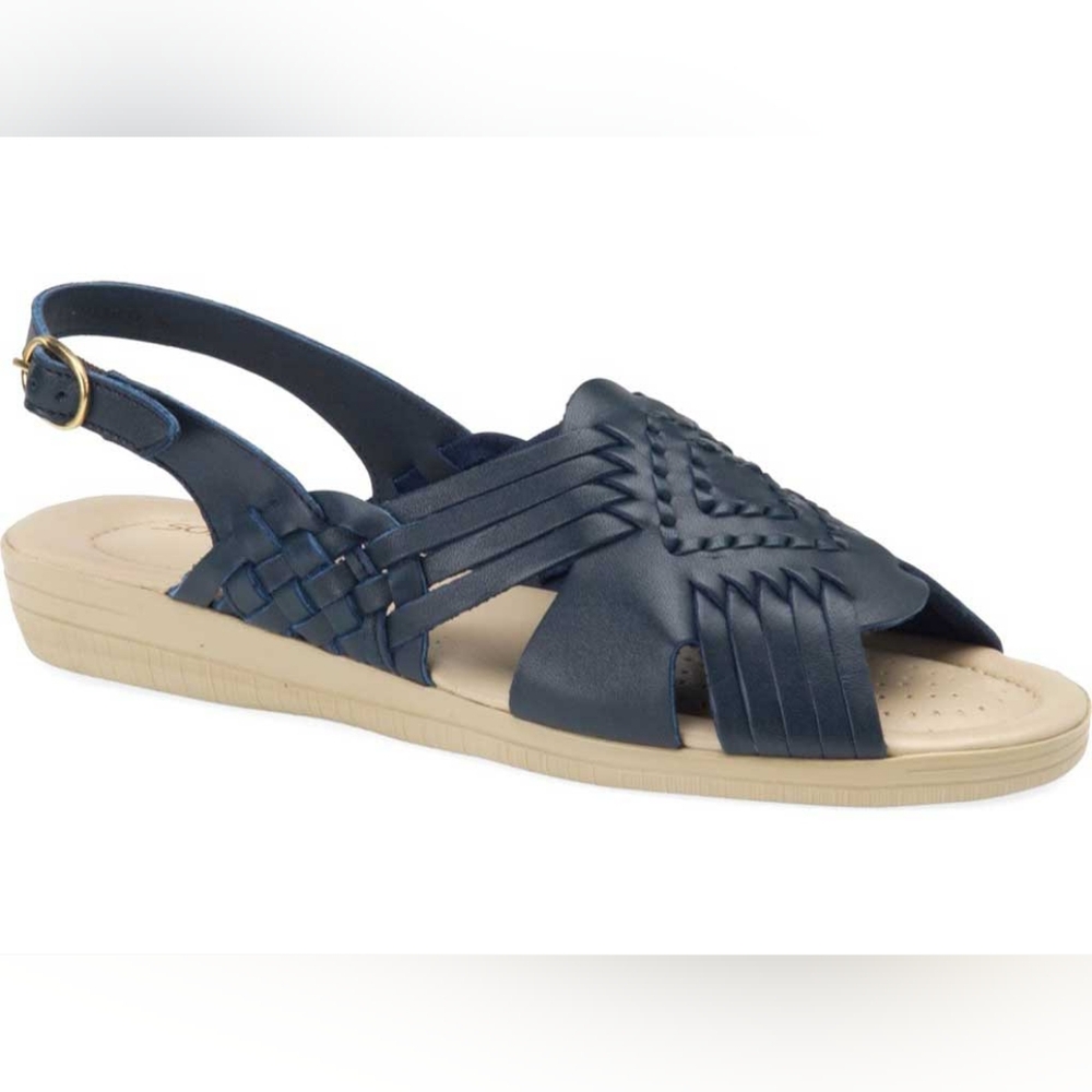 NWB Softspots Women's‎ Tela Navy Blue Size 7.5 Strappy Sandal